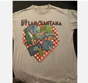 Camiseta Bob Dylan Santana Vintage 1984 Gira Europea (arena) - Imagen 1 de 5