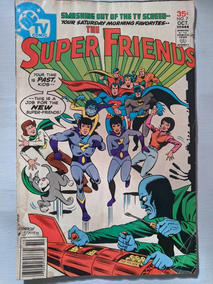 Super Friends #7 Oct 1977 Bronze DC Comics The Warning of the Wonder Twins Pt 1 - Image 1 of 4
