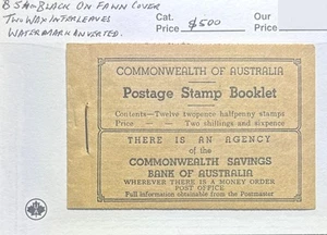Commonwealth of Australia 1942-49 B54a 2½d KGVI postage stamp booklet wmk invrt - Picture 1 of 6