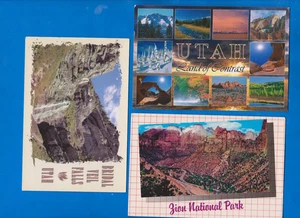 set of  3 posted postcards, UTAH, USA - Picture 1 of 2