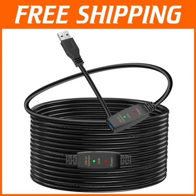 High-Speed USB Extension Cord 30ft for Keyboard, Printer - Image 1 of 4