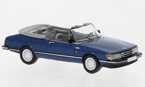 Brekina PCX870670 - 1/87 Saab 900 Convertible, Metallic Dark Blue, 1986 - New - Image 1 of 1