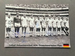 DFB-Fußballelf WM 1970 Spiel 3.Platz (10x signiert) signed Foto 10x15 Autogramm - Picture 1 of 1