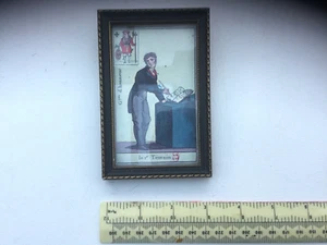 LE PREMIER TEMOIN old card game French framed card - Picture 1 of 2