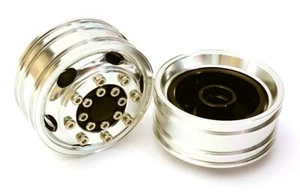 Billet Machined Alloy T8 Front Wheel Set for Tamiya 1/14 Scale Tractor Trucks - Picture 1 of 1