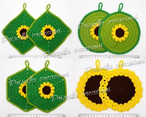 Coppia di presine cucina all'uncinetto a scelta - Foto 1 di 14