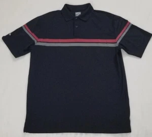 Callaway Mens Golf Polo Shirt Medium Black Red Gray Short Sleeve Opti-Dri - Picture 1 of 8