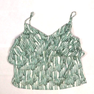 Topshop Idol Mujer Sin Mangas Cuello en V Correa de Espagueti Volantes en Niveles Camisola 10 Foto 1 de 4