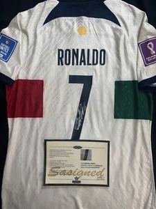 Cristiano Ronaldo SIGNED Portugal 2022 Shirt/Jersey Away + COA (READ DESCRIPTION - Picture 1 of 7
