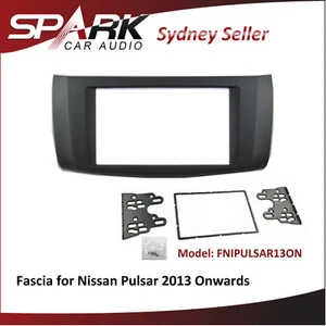 KIT CP FACIA panel doble 2 DIN banda tablero para Nissan Pulsar B17 C12 2013+ - Imagen 1 de 1