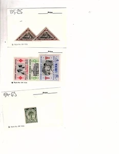 Liberia stamps on dealer cards used MH (mb25 - Picture 1 of 4