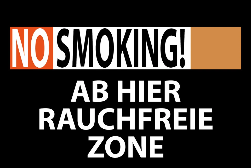 Blechschild, 20 x 30 cm, No Smoking, rauchfreie Zone, Gaststätte, Lokal, Neu,OVP - Bild 1 von 1