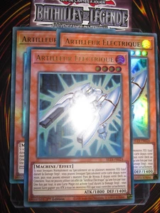 YU-GI-OH! UR PLAYSET (LOT DE 3) ARTILLEUR ELECTRIQUE BLTR-FR024 EDITION 1 - Picture 1 of 1