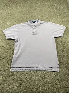 VINTAGE Ralph Lauren Polo Shirt Mens Extra Large Purple Green Cotton Preppy FLAW - Picture 1 of 14
