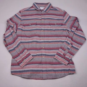 Camisa Goodfellow Abotonada XL Franela Multicolor Rayas Bolsillos Algodón Para Hombres - Imagen 1 de 9
