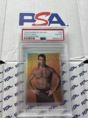 Panini 1999 WCW/NWO Scott Hall #89 pegatina de lámina PSA 6 Foto 1 de 2