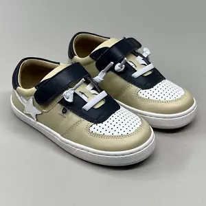 OLD SOLES Runsky Sneakers Leather Shoe Kid’s Sz 26 US 9.5 Cream/Navy/Snow #6135 - Picture 1 of 11