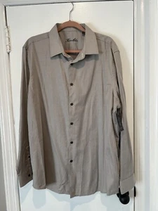 Tasso Elba Men's Print Shirt Color Beige Combo Size XL New With Tags - Picture 1 of 6