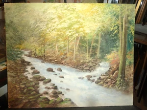 Original Gouache Landscape Painting by Bruce Crane (c.1900) - Picture 1 of 21