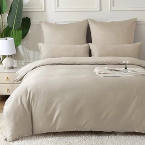 MILDLY Biancheria da letto in raso 220x240 federa 80x80 farina d'avena cotone anallergico - Foto 1 di 9