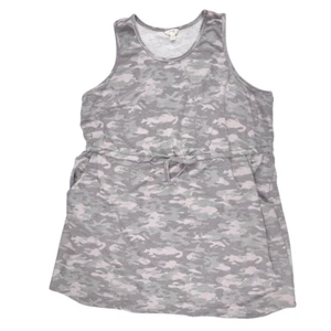 Terra & Sky Tank Vestito Donna 3X Grigio Mimetico Coulisse Vita Tasche Casual Estivo - Foto 1 di 9