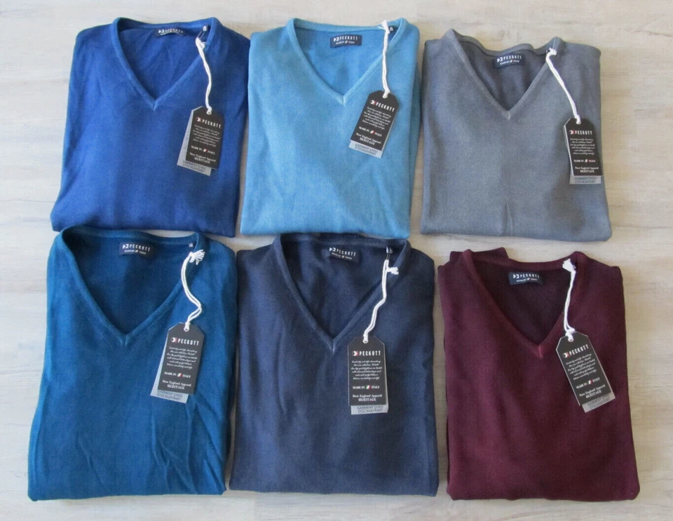 PECKOTT 100% MERINOWOLLE V- PULLOVER Gr. 50, 52, 54, 56 in 5 Farben *NEU* 59,99€ - Bild 1 von 2