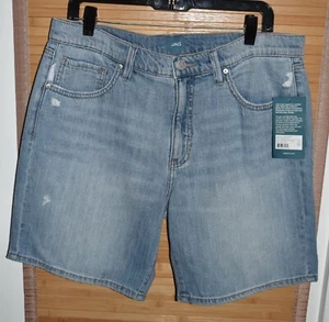Jag Cassie Mid Rise Distressed Denim Jean Shorts Sz 16 Sailing Blue New - Picture 1 of 5