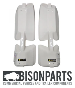 +FITS DAF XB SERIES (2023 ONWARDS) WHITE MIRROR GUARDS RH & LH PAIR BP116-587 - Picture 1 of 13