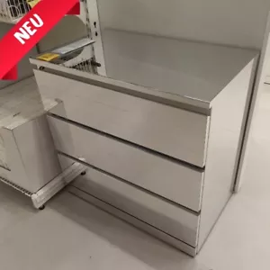 🔵🟡 IKEA Malm Kommode 3 Schubladen Wäscheschrank Sideboard NEU ungeöff. OVP - Bild 1 von 13