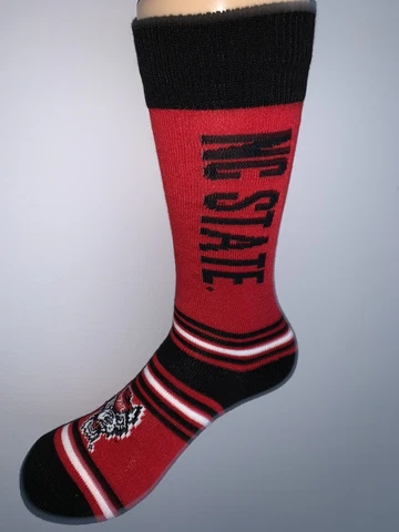 NC STATE WOLFPACK CAROLINA NCAA COLLEGE LOGO GO TEAM DRESS SOCKS MENS Cover