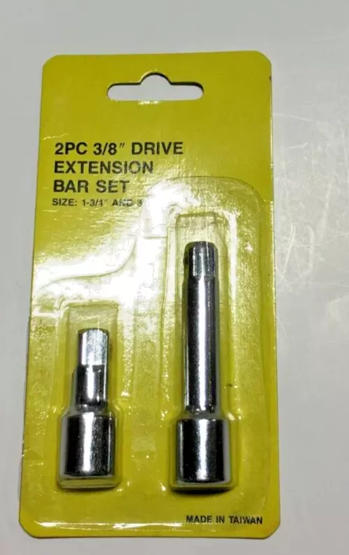 2 piece 3/8" Drive Socket Adapter Extension Bar Set 1-3/4" and 3" - Image 1 of 3