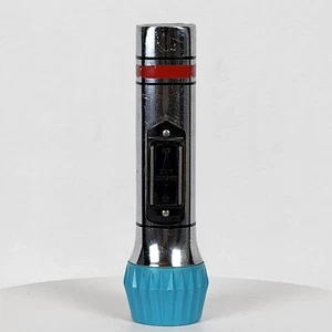 Vtg Circa 1957 EVEREADY Model 5MF Teal Blue Magnet Lite Flashlight Tested/Works - Picture 1 of 19