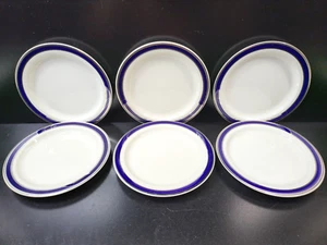 (6) Syracuse China American Airlines Cobalt Platinum Bread Butter Plates Set Lot - Picture 1 of 24