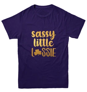 Sassy Little Lassie Gold Foil - St. Patrick's Day Youth T-Shirt - Picture 1 of 20