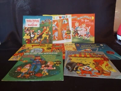 Lot(8)Vintage Record 45 Children Classic;Peter PIPER, SING A LONG Foto 1 de 4