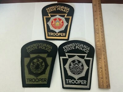 Juego de parches coleccionables de policía estatal de Pensilvania 3 piezas nuevo tamaño completo Foto 1 de 4