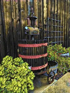 Winery Wine Press Antique by Snyder Food Art Wine Art Signed Canvas 20x30 ๐ - Picture 1 of 3