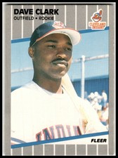 1989 Fleer #402 Dave Clark Cleveland Indians