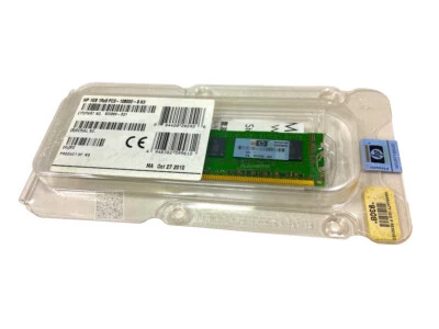 500668-B21 I GENUINE New HP 1GB (1x1GB) Single Rank x8 PC3-10600 DDR3-1333 Mem - Image 1 of 4