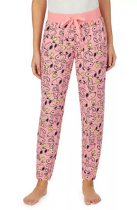 Damen SNOOPY & Woodstock PEANUTS Pyjama Lounge Hose S M Schlaf Jogger - Bild 1 von 1