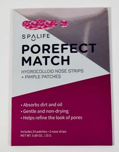 1 SpaLife POREPERFECT MATCH 3 Hydrocolloid Nose Strips + 24 Pimple Patches PINK - Picture 1 of 2