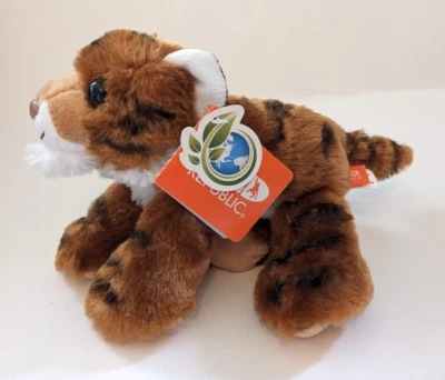 NWT Wild Republic Hug'ems Mini TIGER PLUSH Stuffed Animal Orange Bengal Soft 7" - Image 1 of 4