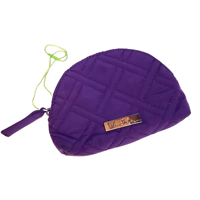 Mini Bolsa Cosmética Vera Bradley Estuche con Cremallera Saúco Púrpura 6" x 4" Nunca Usado Foto 1 de 4