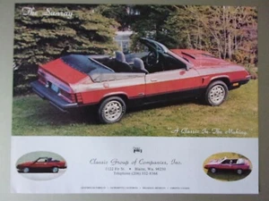 CARICABATTERIE DODGE SUNRAY CONVERTIBILE di CLASSIC orig anni 80 USA Mkt volantino brochure - Foto 1 di 1