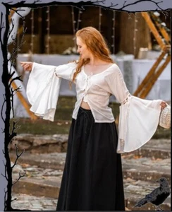 Blusa noble medieval - Carmen @ oferta especial Leonardo carbono pieza única - Imagen 1 de 3