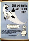 Nasa Space Poster Snoopy "Dirt And Fibers Are For The Birds"  21" X 16" Original