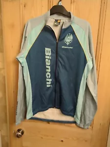 Bianchi Cycling Jacket Jersey- Zip Pull Broke- Thermal- Size XL- P2P 19 - Picture 1 of 6