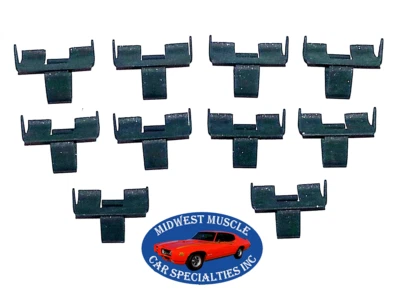 50-85 GM Chevy Pontiac Buick Puerta Cuarto Trasero Ventana Vidrio Canal Clips 10 piezas B Foto 1 de 4