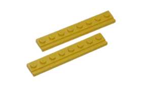 2 Lego® TRAIN Railway 9V 12V RC Slide Guide Rail 8x1 YELLOW - Picture 1 of 1