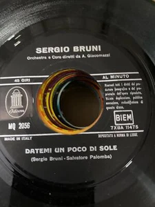 Sergio Bruni - Perdonami Maria/Datemi Un Poco Di Sole MQ 2056 45rpm VG+ R9 - Imagen 1 de 2